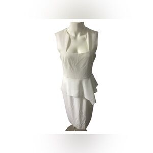 Brand new with tags size 10 BCBG Max Azria white peplum dress​